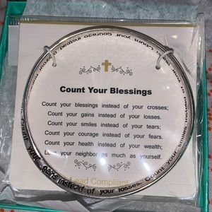 Women’s count your blessings engraved bangle